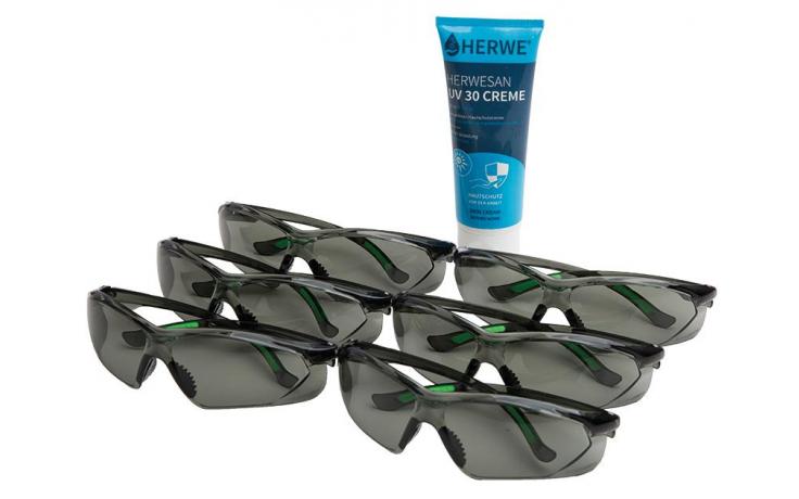 PSA balíček - ochranné okuliare Univet 516 + UV krém
