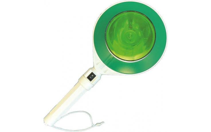 Anhaltestab rot/grün mit Glühlampe