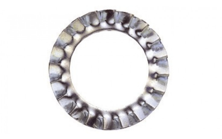 Fächerscheibe DIN 6798A - Federstahl - verzinkt blau - M22=23mm