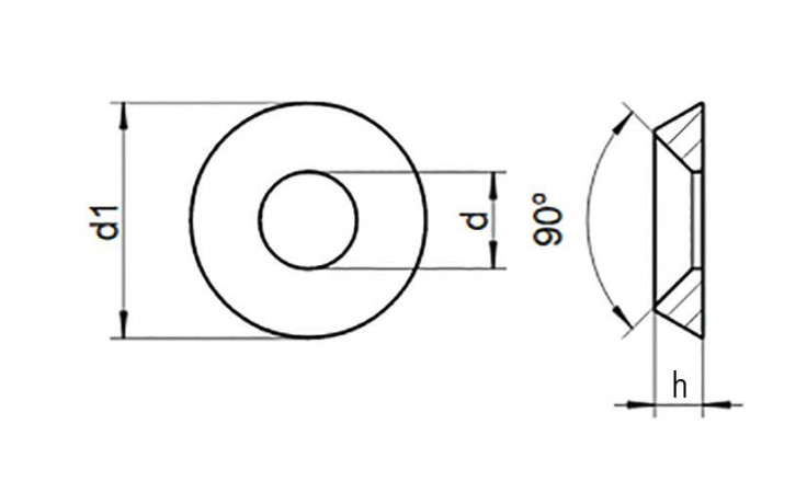 Senkscheibe NFE 27619 - A4 - M10