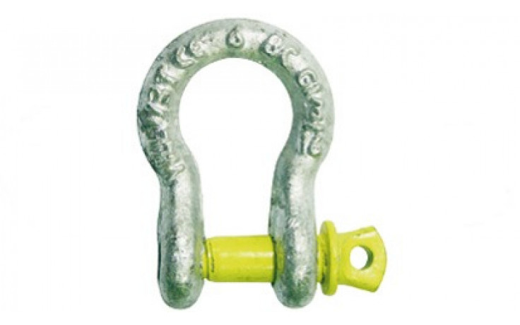Schäkel, hochfest, geschweift, feuerverzinkt, 16 mm, 2 Tonnen