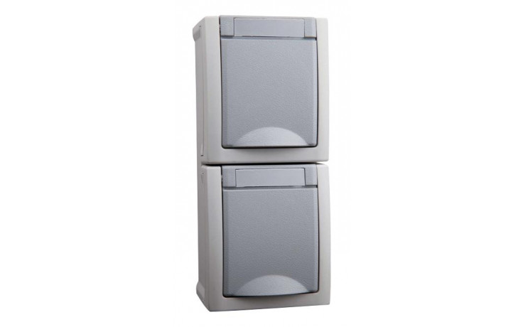 FR-AP STECKDOSE 2-F IP54 SENKRE