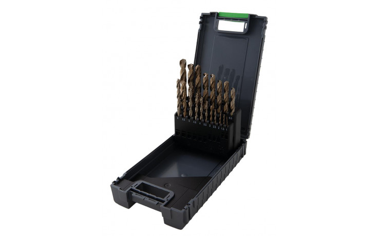 RECA ECO Spiralbohrer Kassette Mambo Box HSS Co5 DIN 338 Durchmesser 1-10 mm 19-teilig