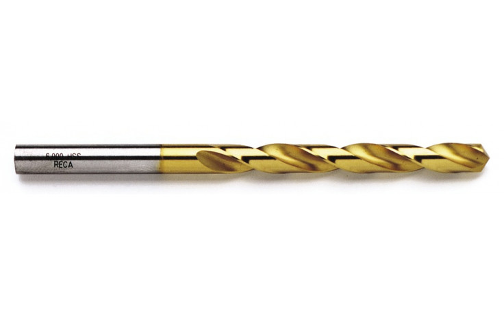 RECA Spiralbohrer HSS-TIN DIN 338-N Durchmesser 3,5 mm Zylinderschaft