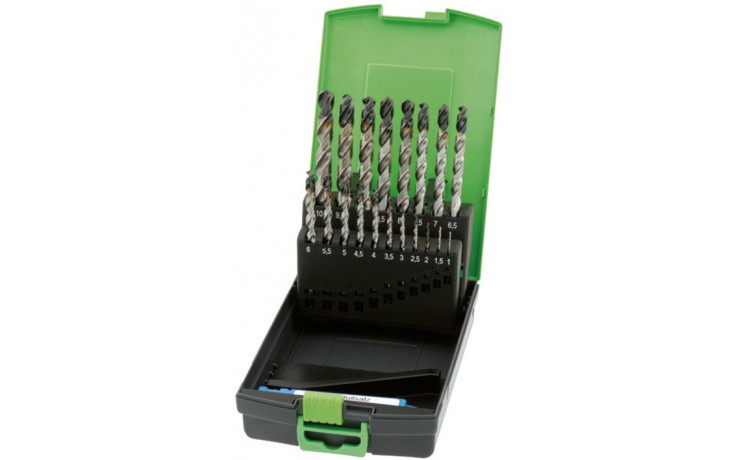 RECA Evo Spiralbohrer Kassette Save HSS DIN 338 blau Durchmesser 1 - 13 mm 34-teilig Durchmesser 1 - 5 mm doppelt bestückt