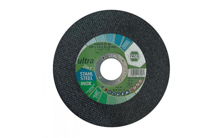 RECA Trennscheibe ULTRA 2 in 1 gerade Durchmesser 125 mm Stärke 1,0 mm Bohrung 22,23 mm
