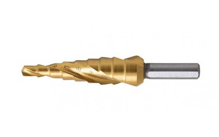 RECA Stufenbohrer HSS-TIN beschichtet Größe 0/9 4-12 mm