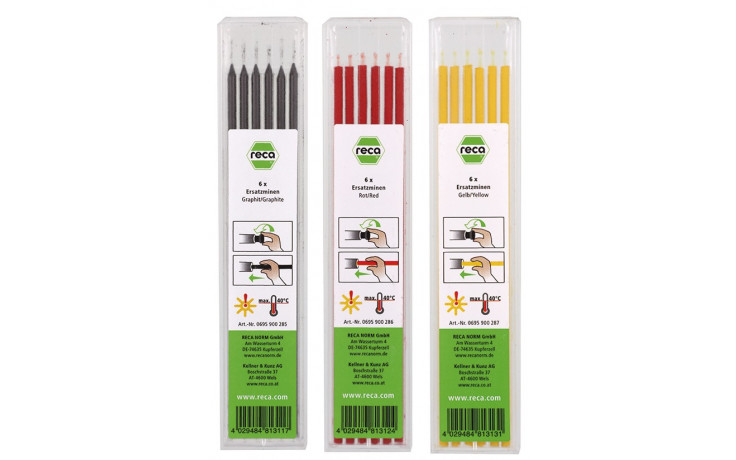 RECA Ersatzminen für Tieflochmarker weiß