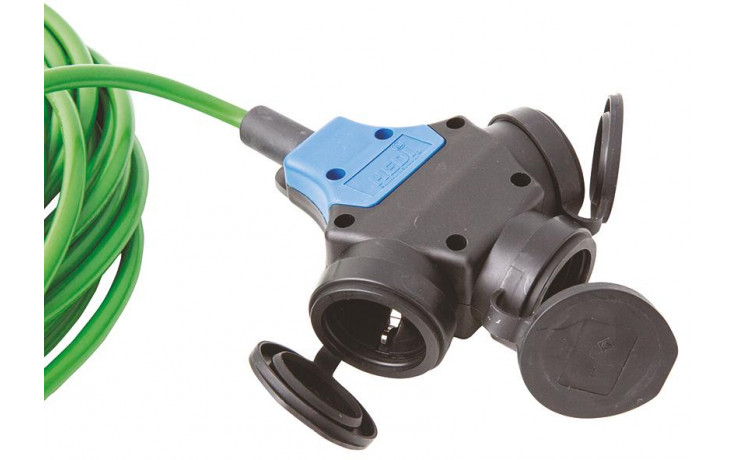 Schukoverteiler 3-fach mit 15 m Kabel 3 x 1,5 mm² IP 44