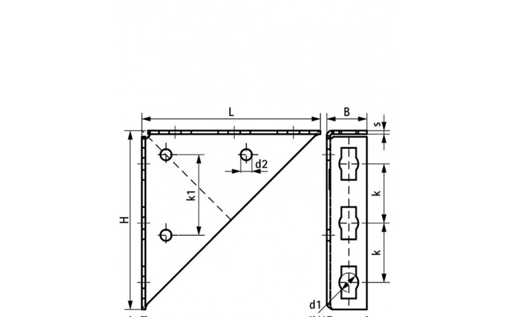 recamo-ZS-Push-Winkelkonsole - Stahl - verzinkt - Typ 41 - 200 X 200