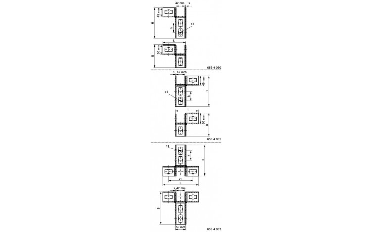 recamo-ZS-Push-3D-Verbinder - Stahl - verzinkt - Typ 41 - links/rechts - 149 X 158