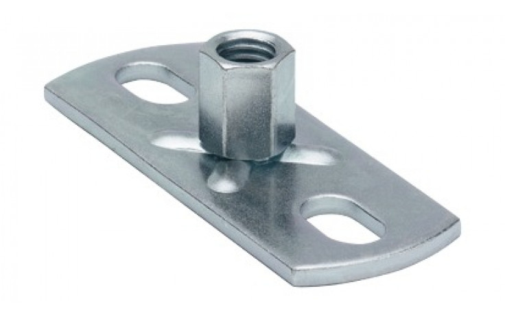 recamo Grundplatte - Stahl - verzinkt - 80 X 30 X 3 - M 10