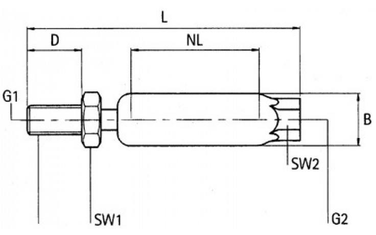 recamo Pendelabhänger - Stahl - verzinkt - M8 X 79 / 20 mm