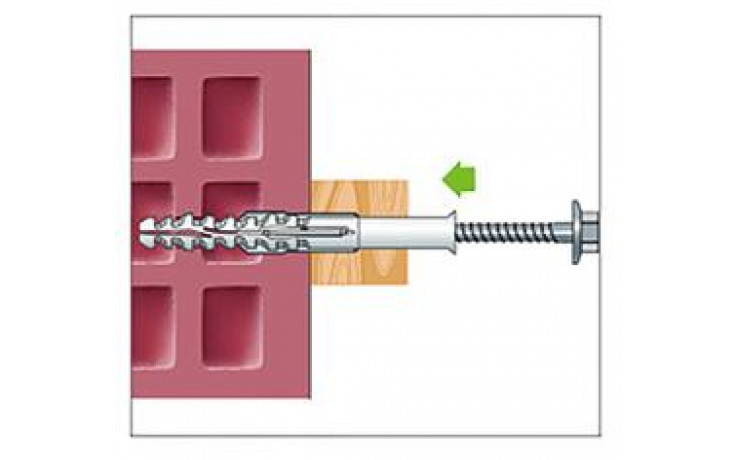 Multifunktionsrahmendübel MFR - Senkbunddübel mit Sechskantflanschschraube - Edelstahl A4 - 8 X 100