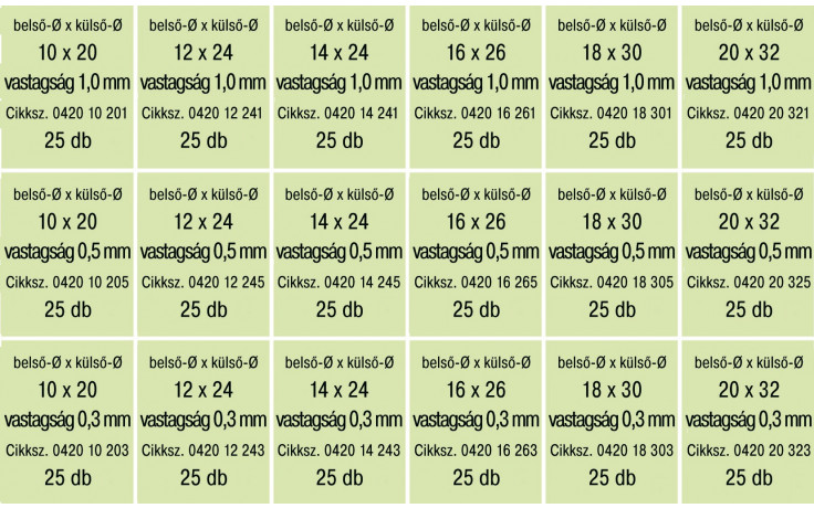 RECA Sortiment - Ausgleichsscheiben - Stahl - blank - 450-teilig