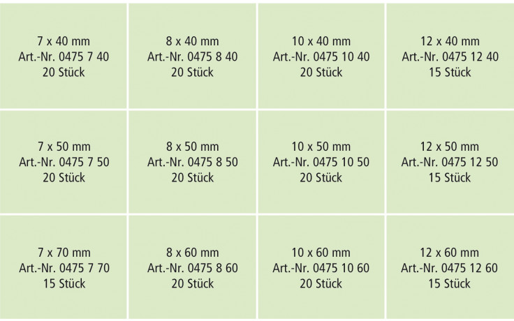 RECA Sortiment - ISO 8752 - Federstahl - blank - Ø7-12 - 220-teilig
