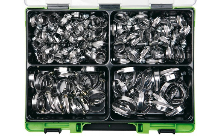 RECA Sortiment - Schlauchschellen mit Schneckengewinde - DIN 3017-1 - Form A - W2 - 165-teilig