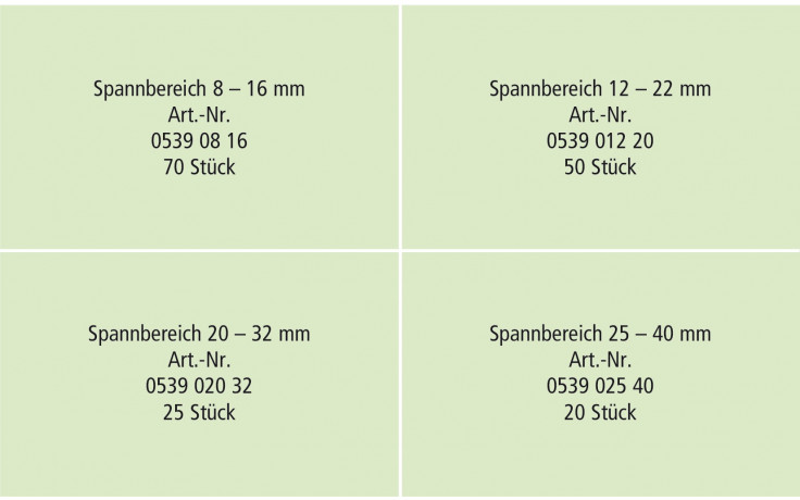 RECA Sortiment - Schlauchschellen mit Schneckengewinde - DIN 3017-1 - Form A - W2 - 165-teilig