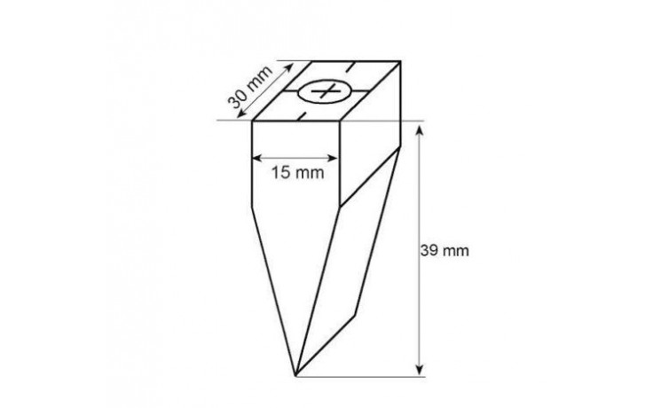 RECA Ersatz-Kohleanode 30° mit M10 Gewinde