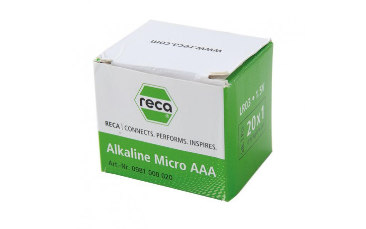 RECA Batterie Alkaline Typ AAA 20 Stück