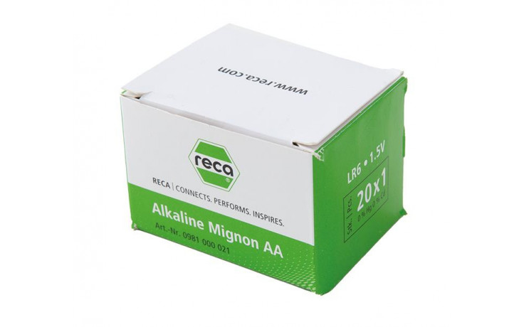 RECA Batterie Alkaline Typ AA 20 Stück