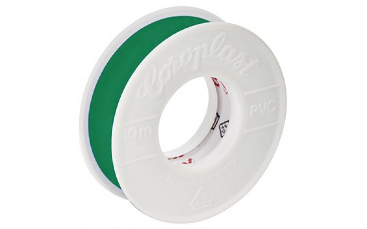 Isolierband, grün, Länge 10m, Breite 15 mm