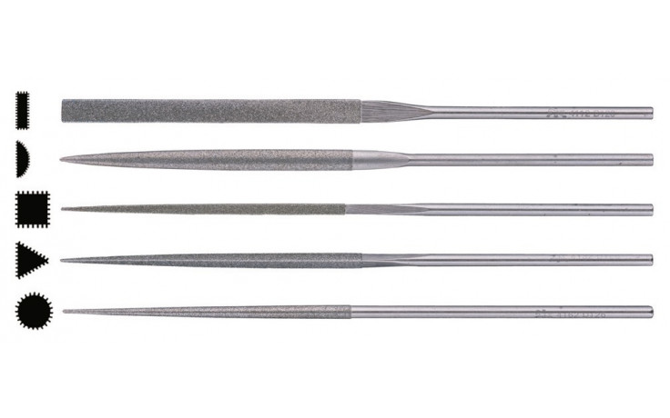 Diamant-Nadelfeile 140 mm D 126 halbrund