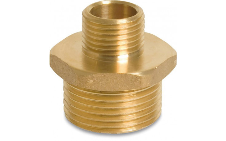 Fig. 245 - Doppelnippel - Messing - blank - 2 x 1 Zoll