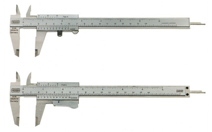 Feinmessschieblehre, mit Momentfeststellung, Messbereich 150/40 mm