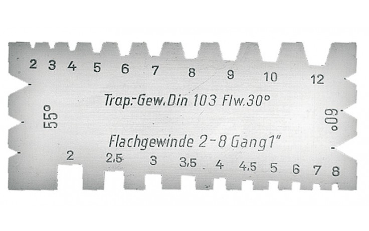 Kombinierte Dreh- Gewindestahllehre für Spitz- und Trapezgewinde