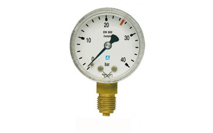 AGA Inhaltsmanometer für Azetylen 40 bar