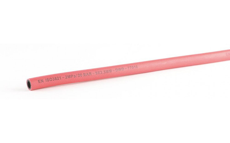 Autogenschlauch rot für Acetylen 9x3,5mm 20 Meter per Rolle