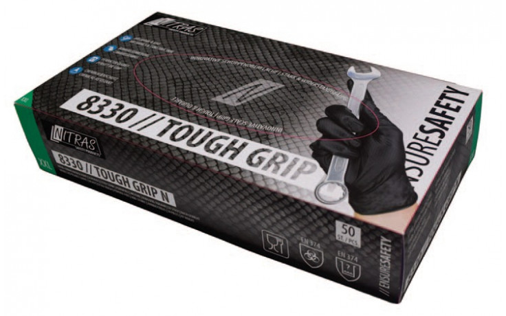 Handschuh Nitras 8330 Schwarz Gr. M (50 ST)