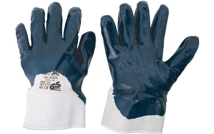 Nitrilhandschuh mit Stulpe Blau Gr. 11
