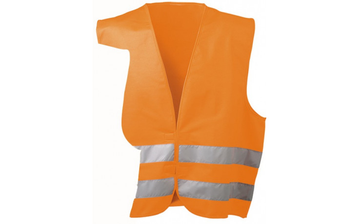 Warnweste Orange mit Klettverschluss