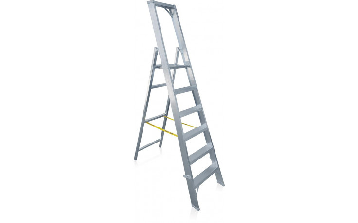 Plattformleiter aus Aluminium, Sprossen: 6, Höhe m: 2,15