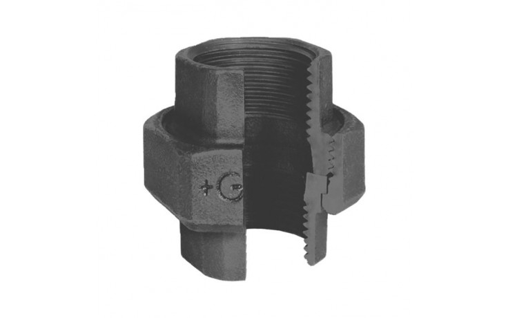 Fig. 330 - Verschraubung, flach dichtend - Temperguß - blank - 6/4 Zoll ( +GF+ )