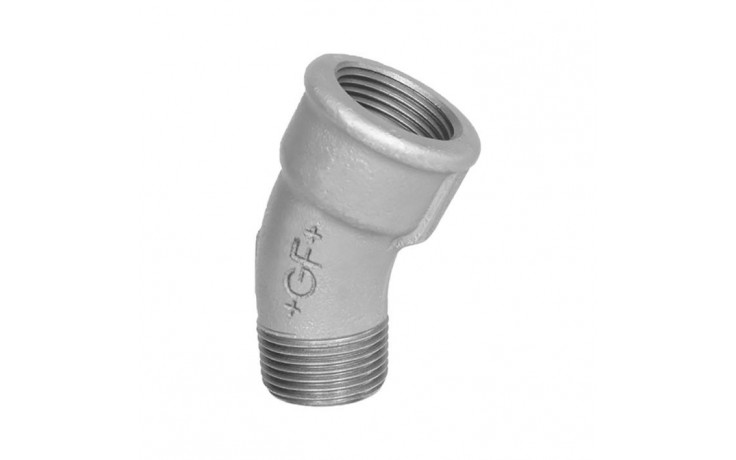 Fig. 41 - Bogen 45°, lang - Temperguß - verzinkt - 3 Zoll ( +GF+ )