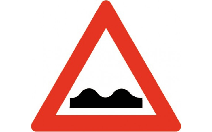 Baustellenverkehrszeichen § 50/1 Querrinne 700 x 1,5 mm