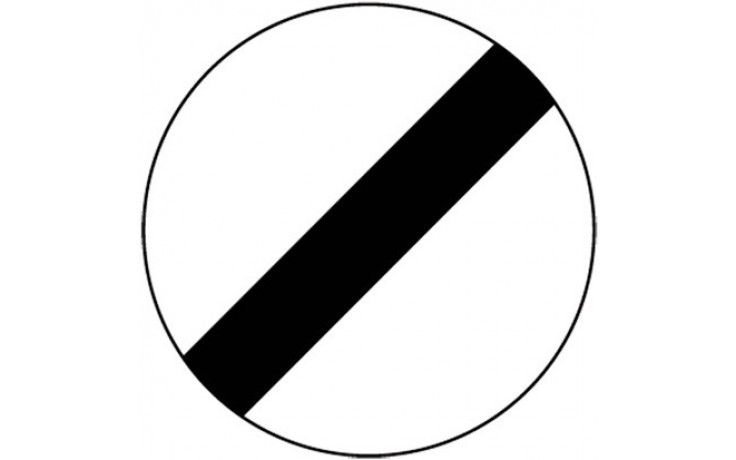 Baustellenverkehrszeichen § 52/11 Ende von Verboten oder Beschränkungen 480 x 1,5mm