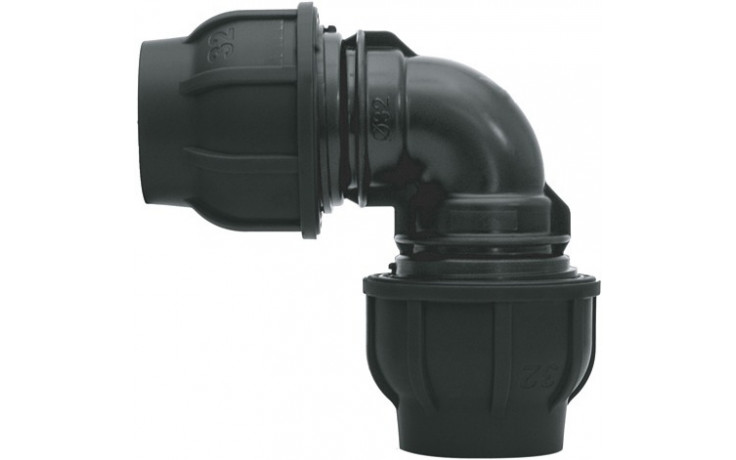 Bogen 90° beidseitige Klemme NW 32