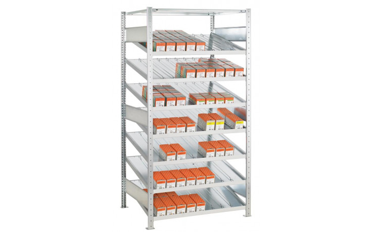 Anbauregal 2300 x 1360 x 800 mm mit 5 Fachböden