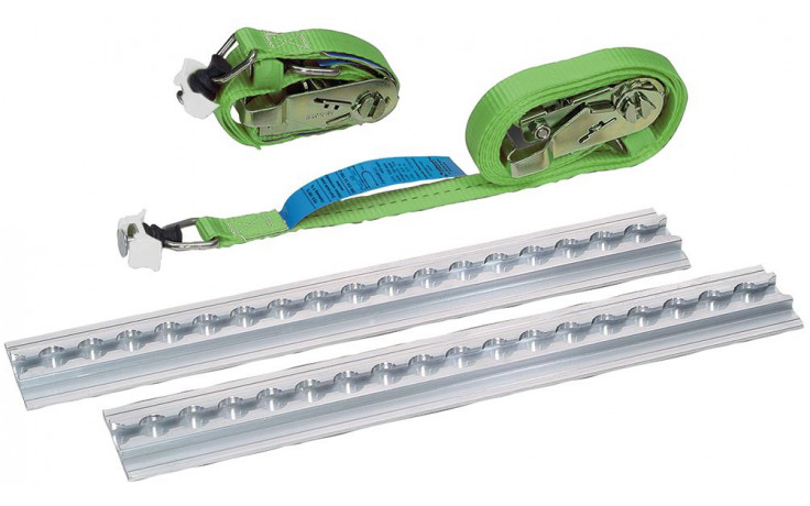 RECA MAXMOBIL Gasflaschenhalter-Set 410 mm 2 Zurrschienen 410mm, 2 Ratschenzurrgurte