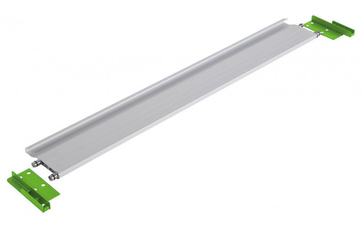 RECA MAXMOBIL Aluminium-Klappe 100-735 mm, inklusive Montagesatz, Klappenführung RAL 6018 Struktur AK.10-73-R