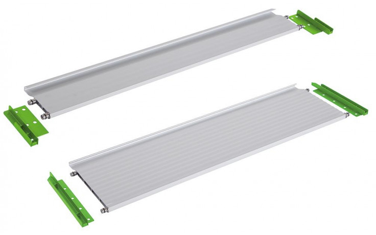 RECA MAXMOBIL Montagesatz für Aluminium-Klappe 100 mm, Klappenführung RAL 6018 Struktur AK-MS 10-R