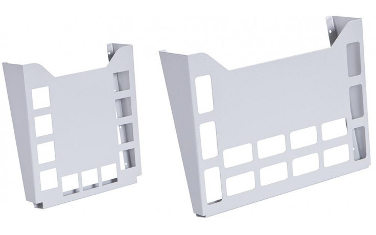 RECA MAXMOBIL Prospekthalter / Ablagefach für Papiere, für Formate bis A4, 255 x 345 x 30/70 mm "waagrechte Version", RAL 9006 Struktur PHW 25-34