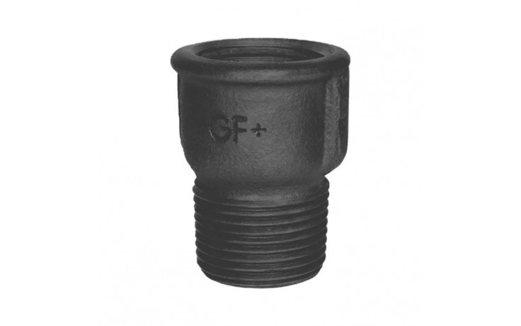 Fig. 529A - Muffe mit Innen- und Aussengewinde - Temperguß - blank - 1 Zoll ( +GF+ )