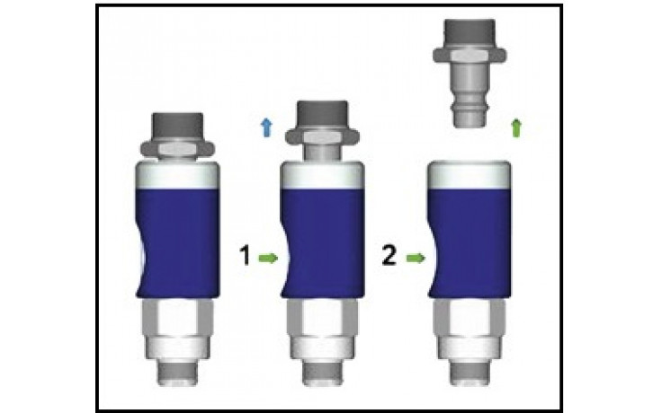 DL-Sicherheitskupplung DN 7,4 m. Slt. 13 mm