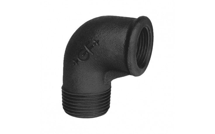 Fig. 92 - Winkel 90° - Temperguß - blank - 2 1/2 Zoll ( +GF+ )