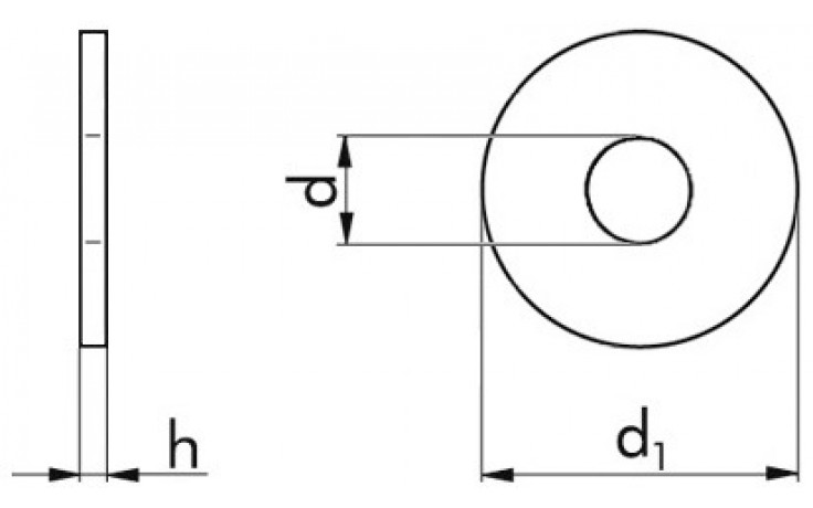 Scheibe DIN 1052 - 100HV - Stahl - feuerverzinkt - M12=14mm